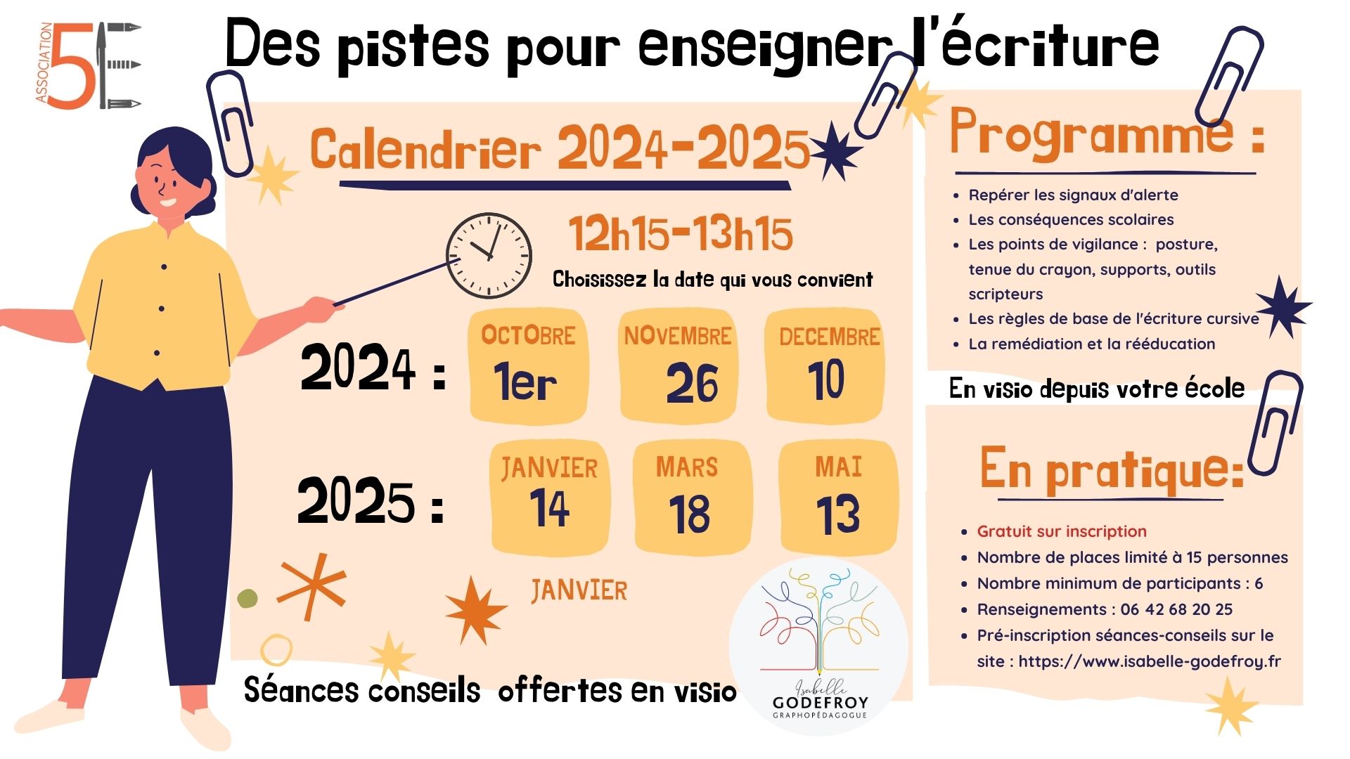 Planning des séances -conseils